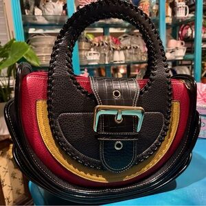 Stylish Black and Red Women's Handbag